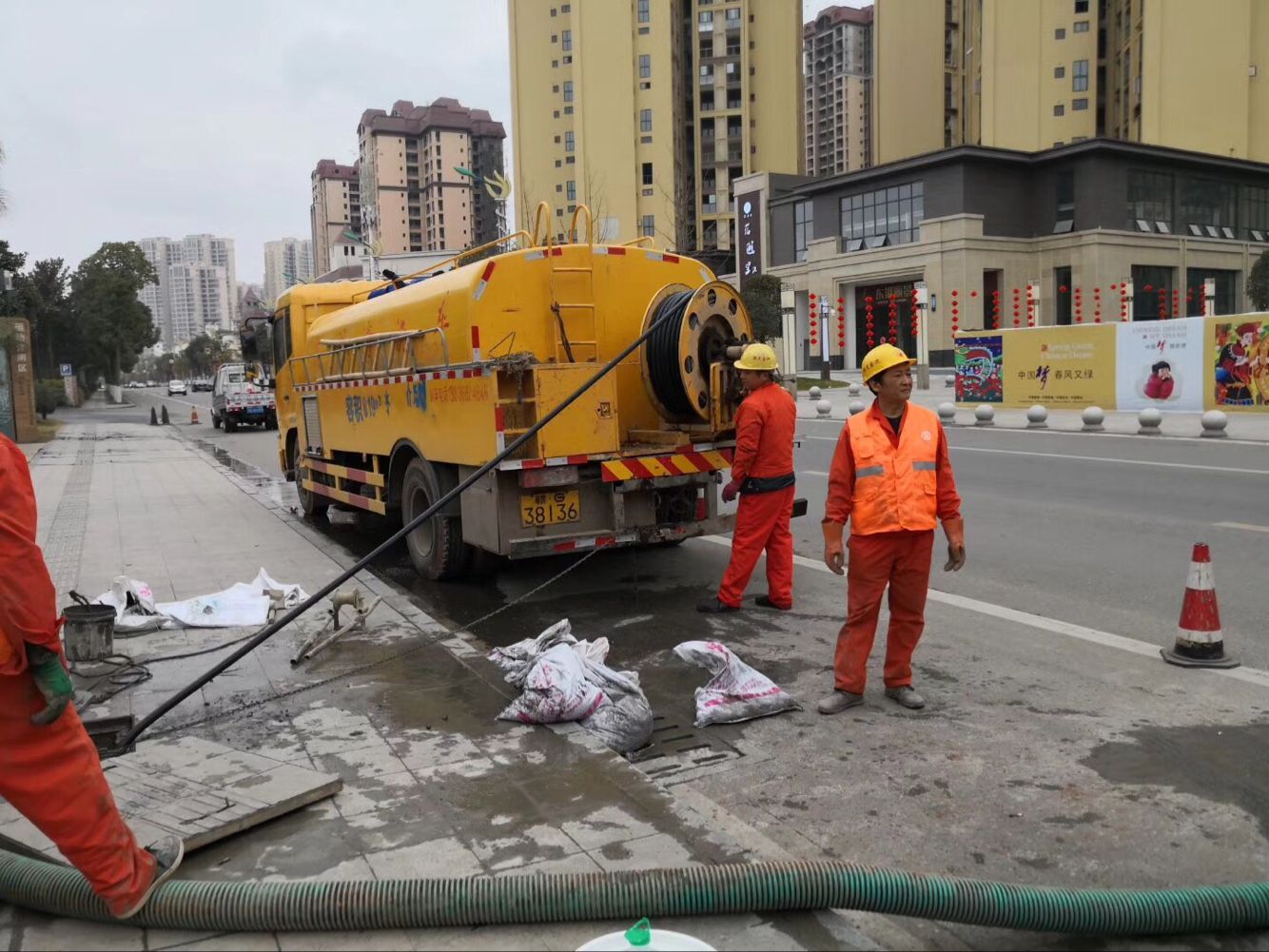 天河排污管道清淤-管道清洗